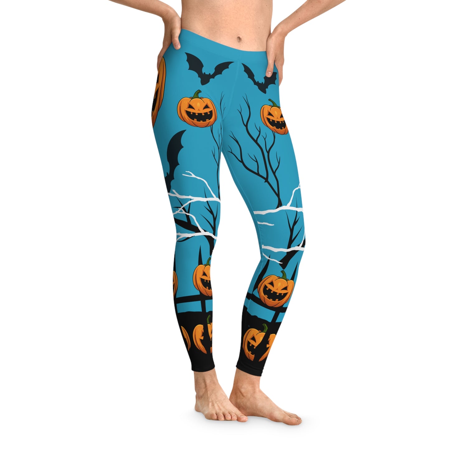 Jack O' Lanterrn Stretchy Leggings (AOP)
