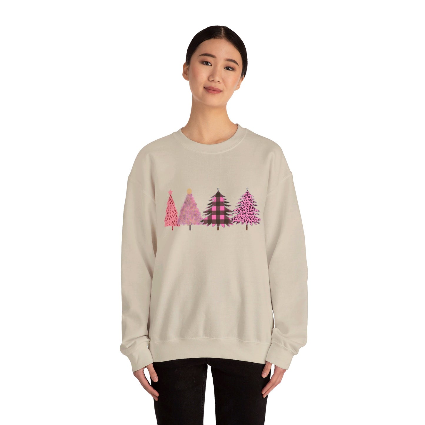 Pink Christmas Trees Sweatshirt