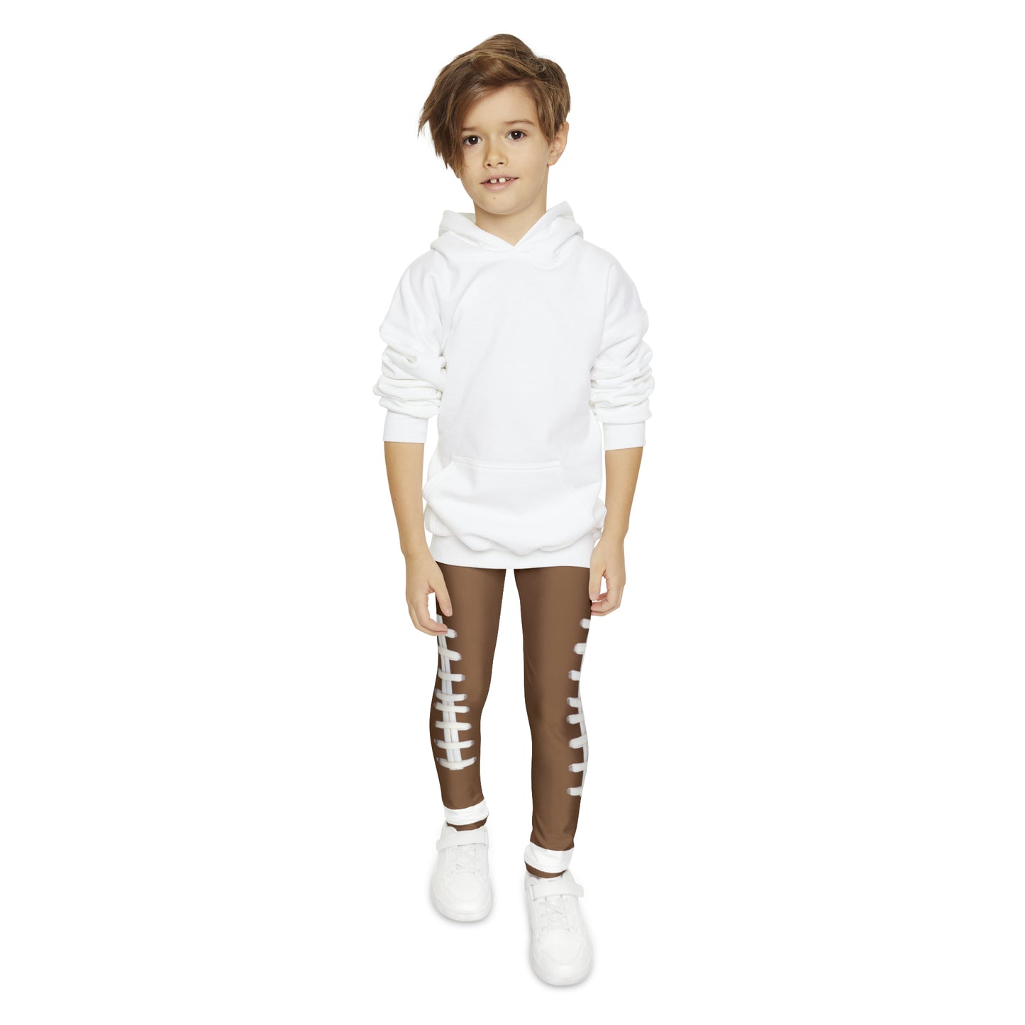 Girl's Football Themed Full-Length Leggings
