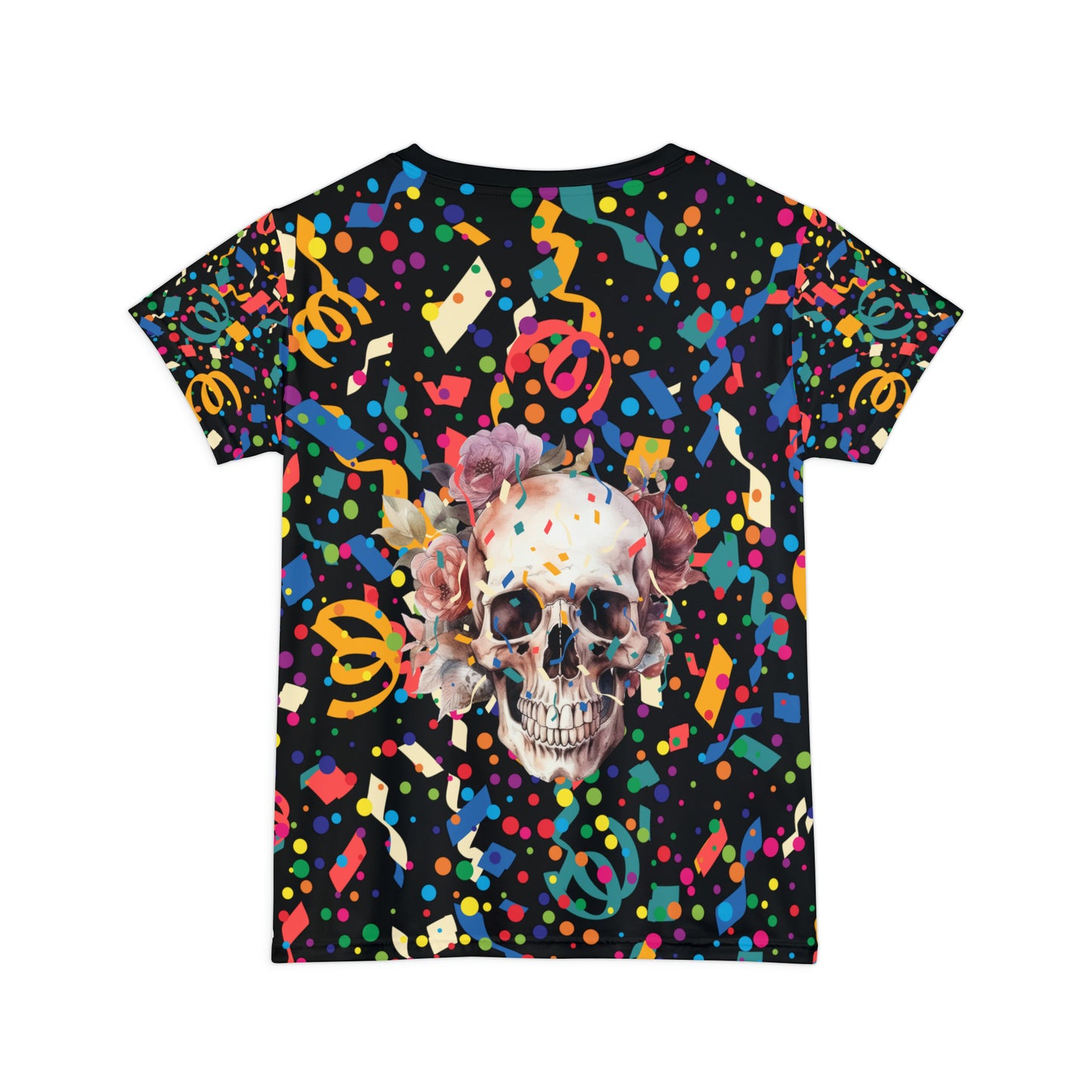 Romantic Skull Women's Short Sleeve Shirt