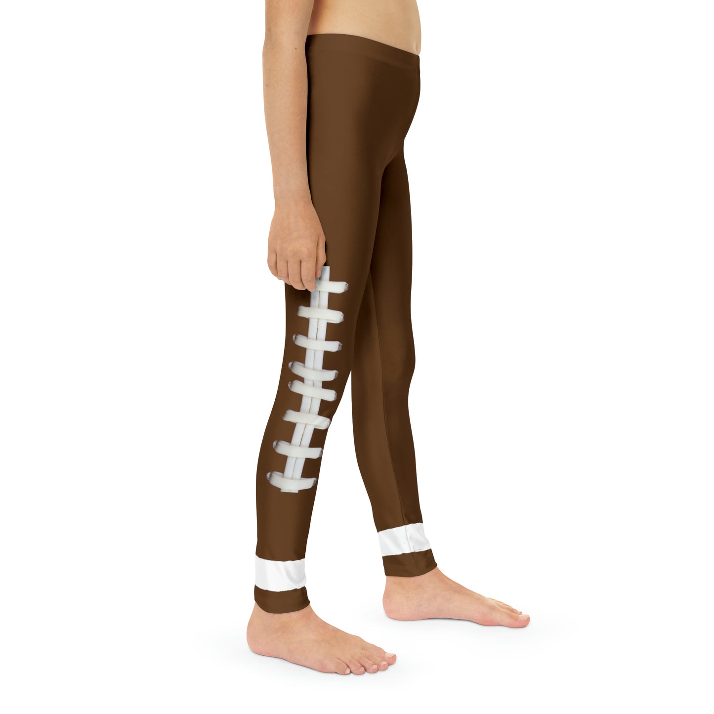 Girl's Football Themed Full-Length Leggings
