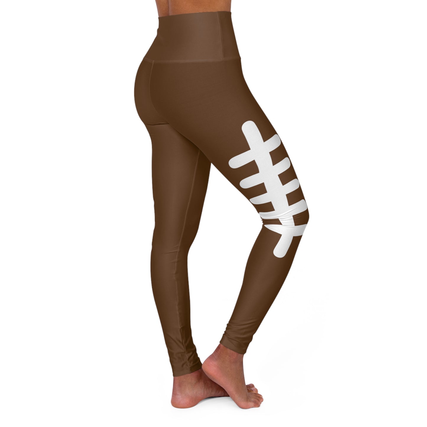 Football High Waisted Yoga Leggings