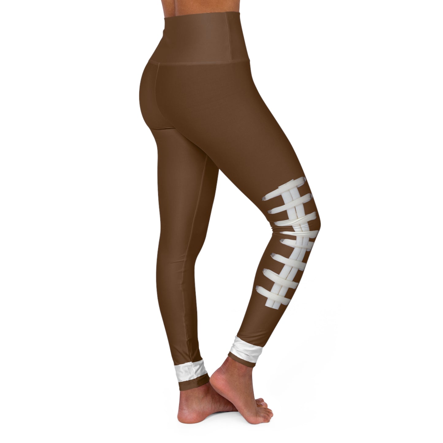 Football Design High Waisted Yoga Leggings