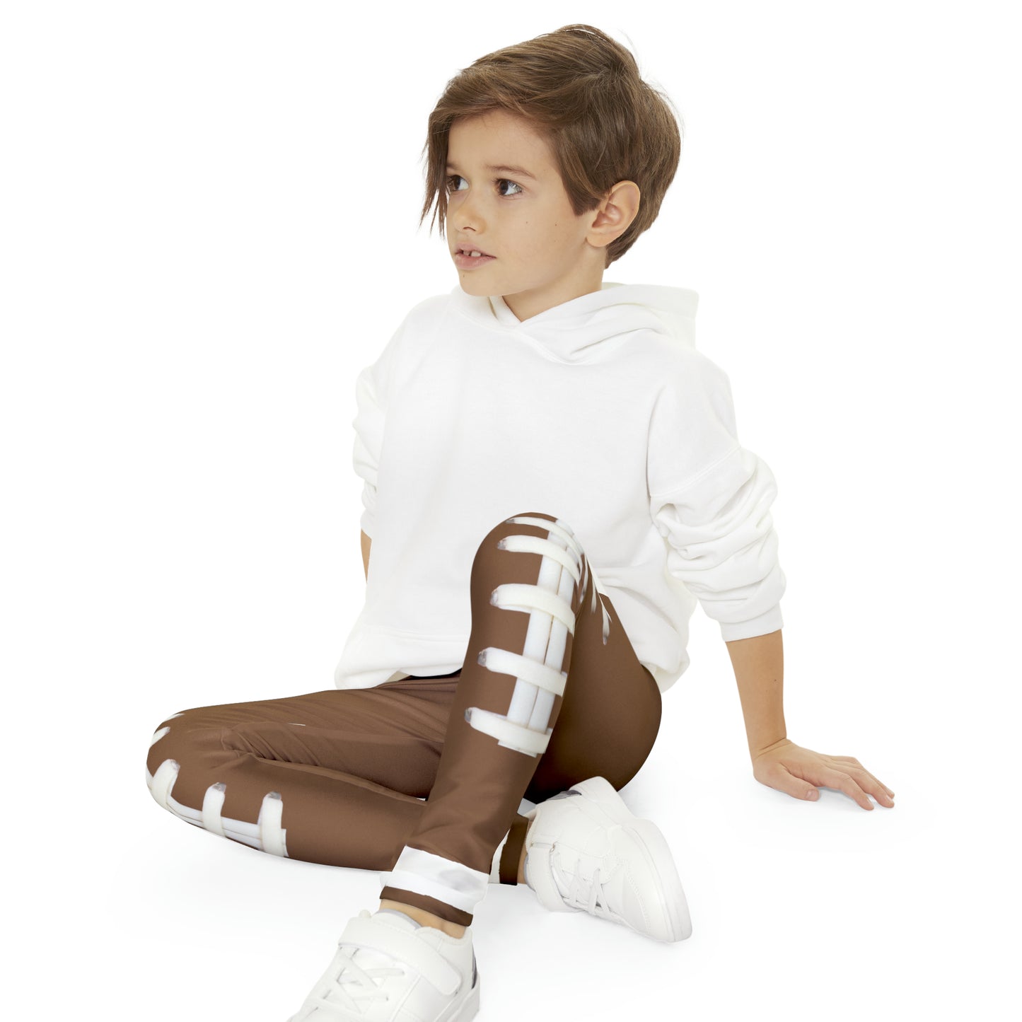 Girl's Football Themed Full-Length Leggings