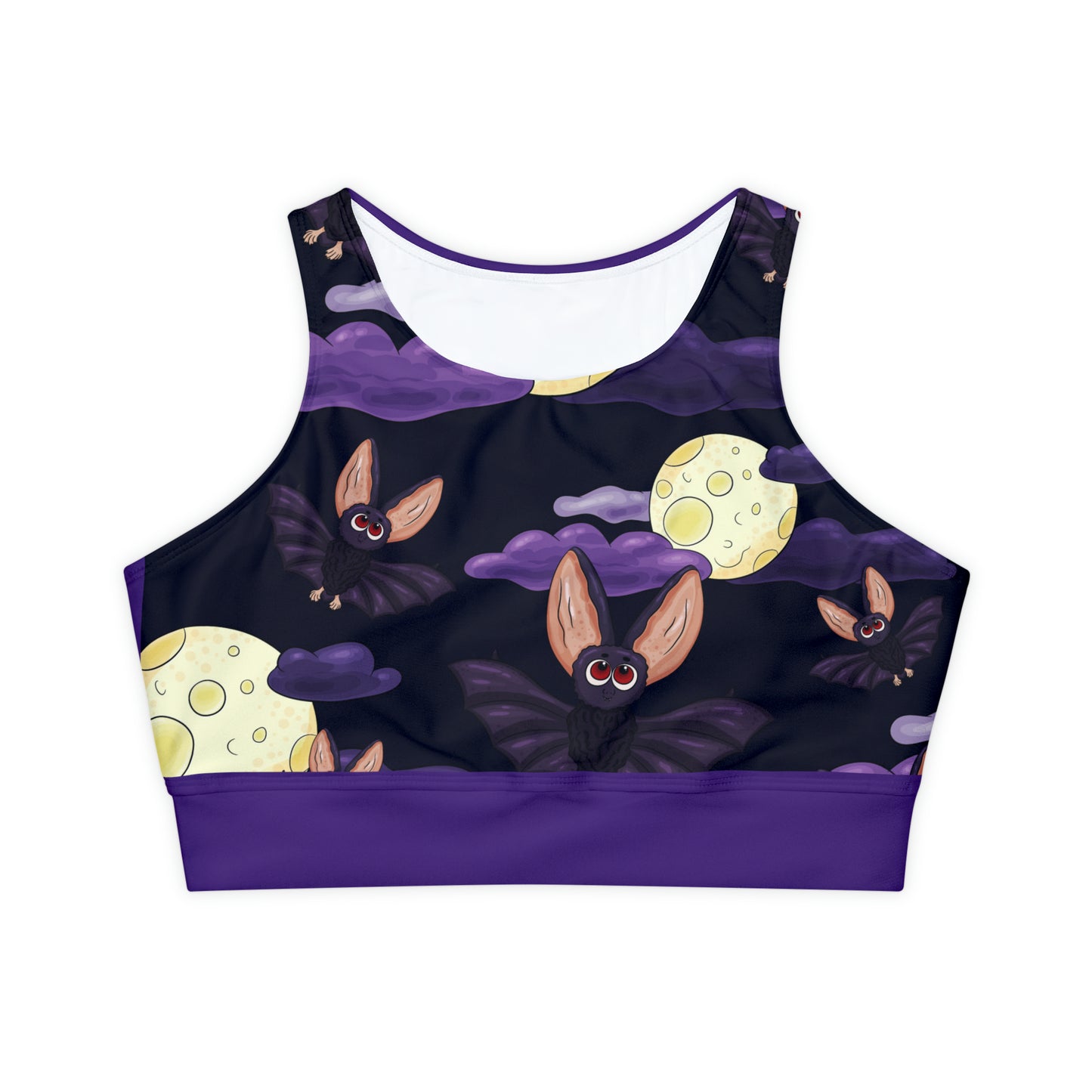 Girl's Bat Moon Fully Lined, Padded Sports Bra