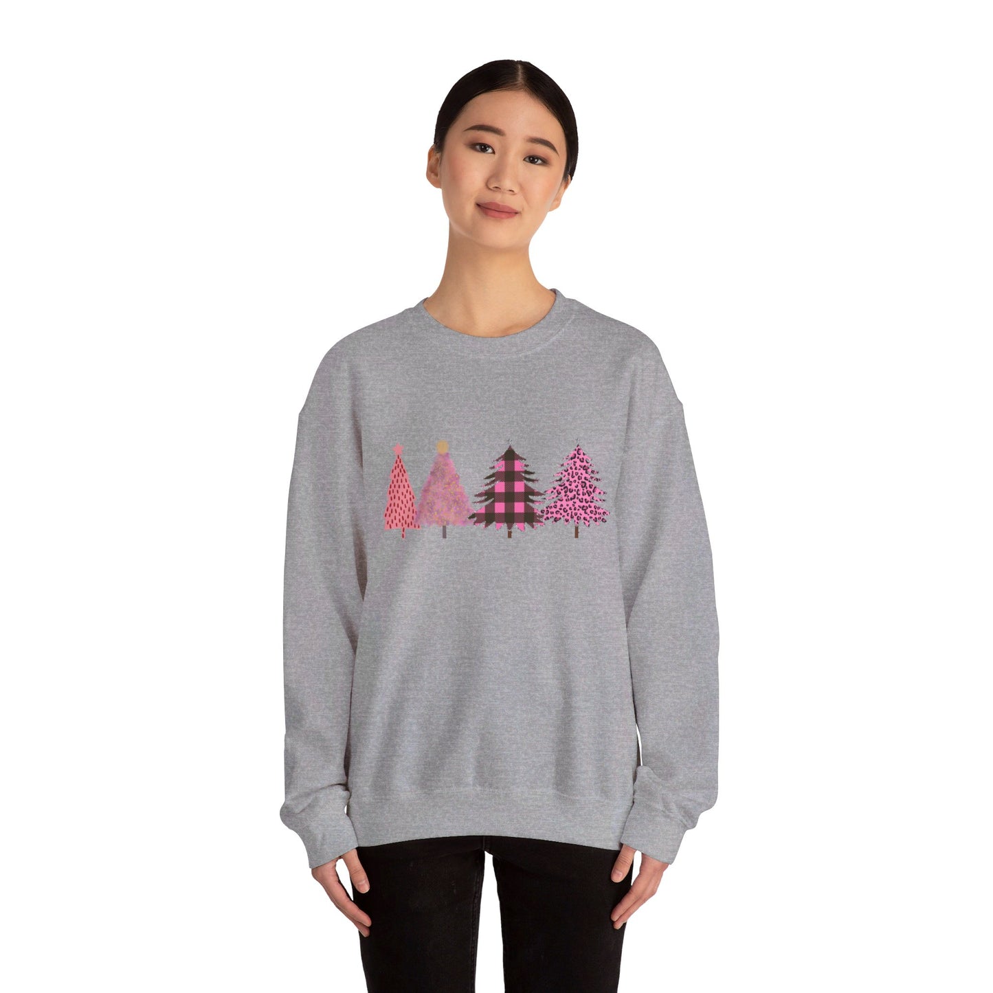 Pink Christmas Trees Sweatshirt
