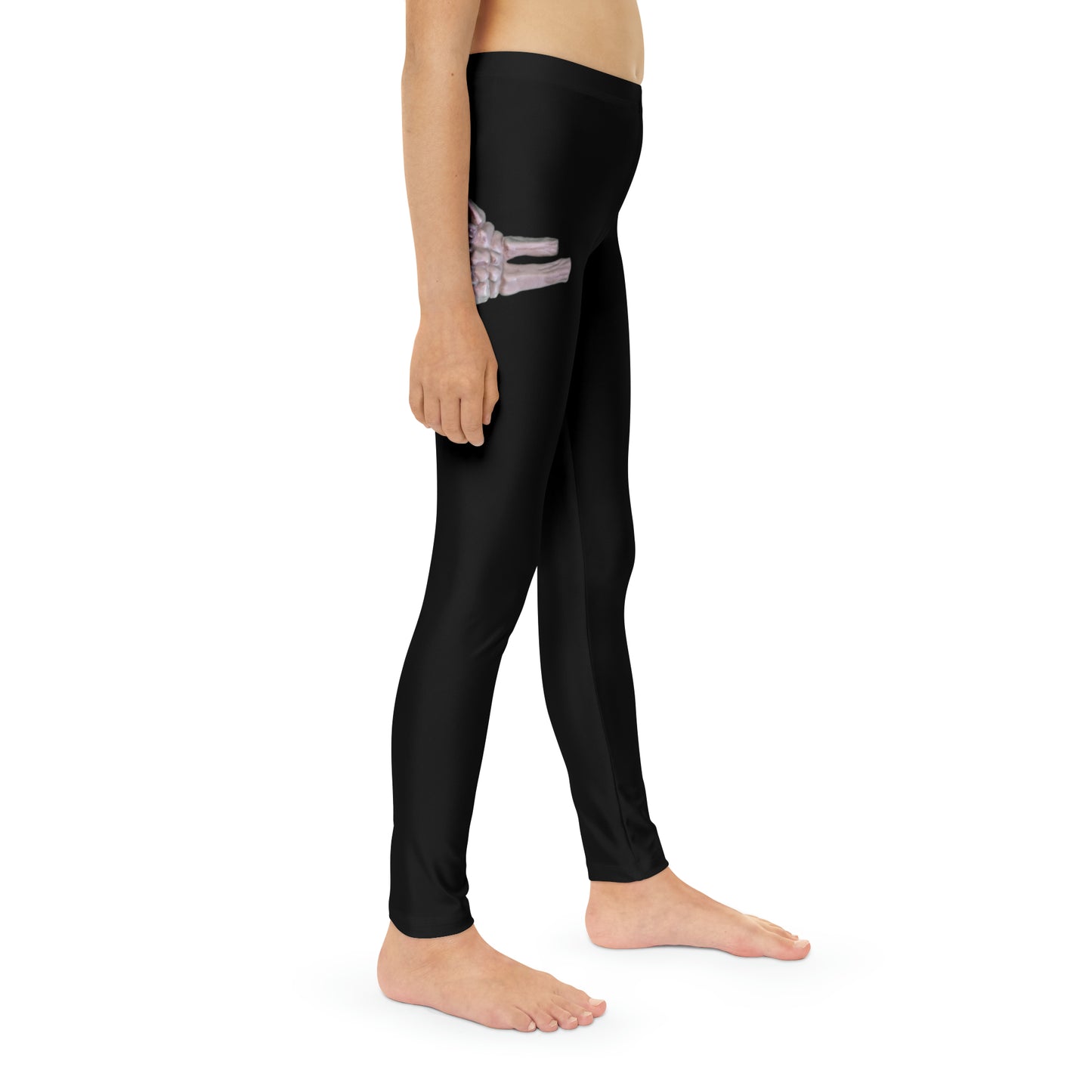 Girl's Skeleton Hands Full-Length Leggings (AOP)