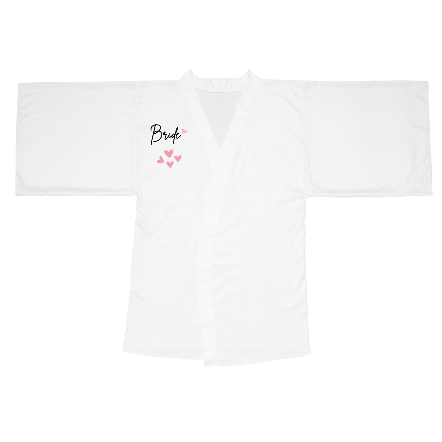 Bride/Wedding Long Sleeve Kimono Robe - White