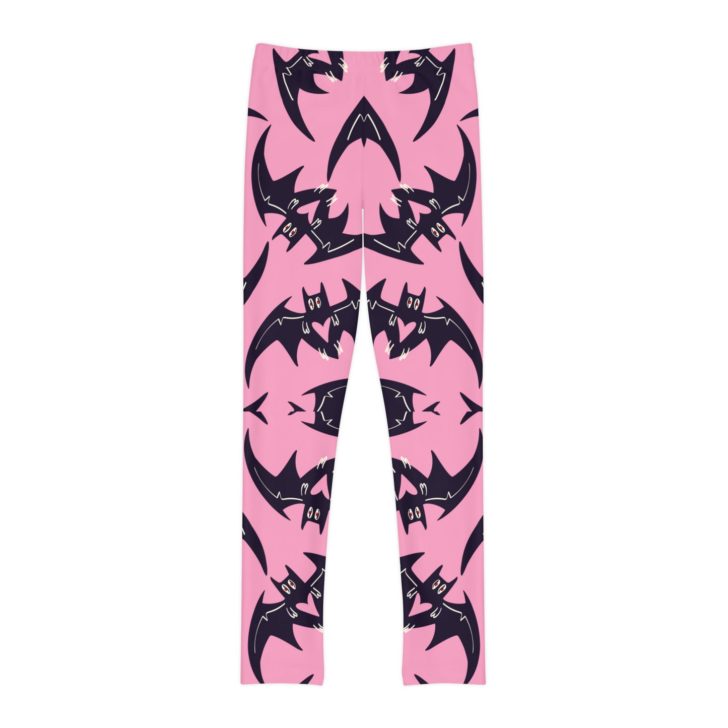 Pink Bats Girls Full-Length Leggings