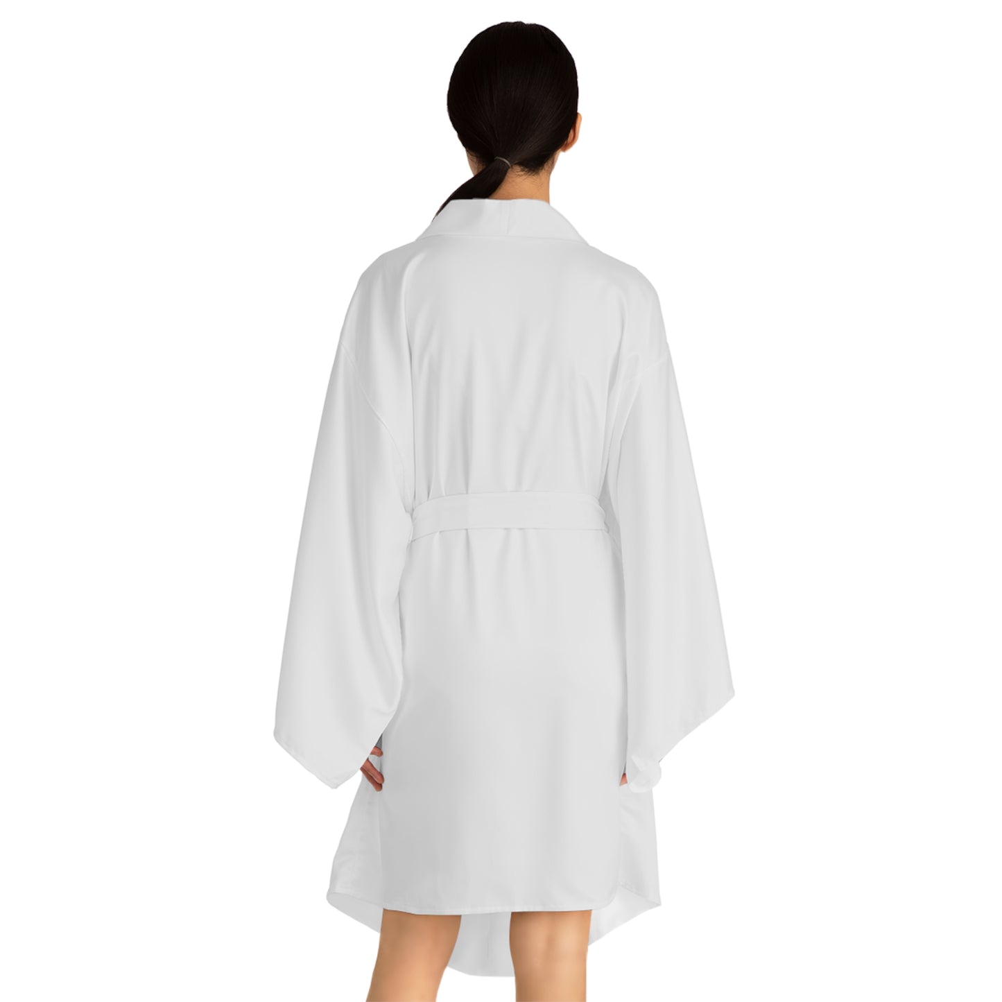 Bride/Wedding Long Sleeve Kimono Robe - White