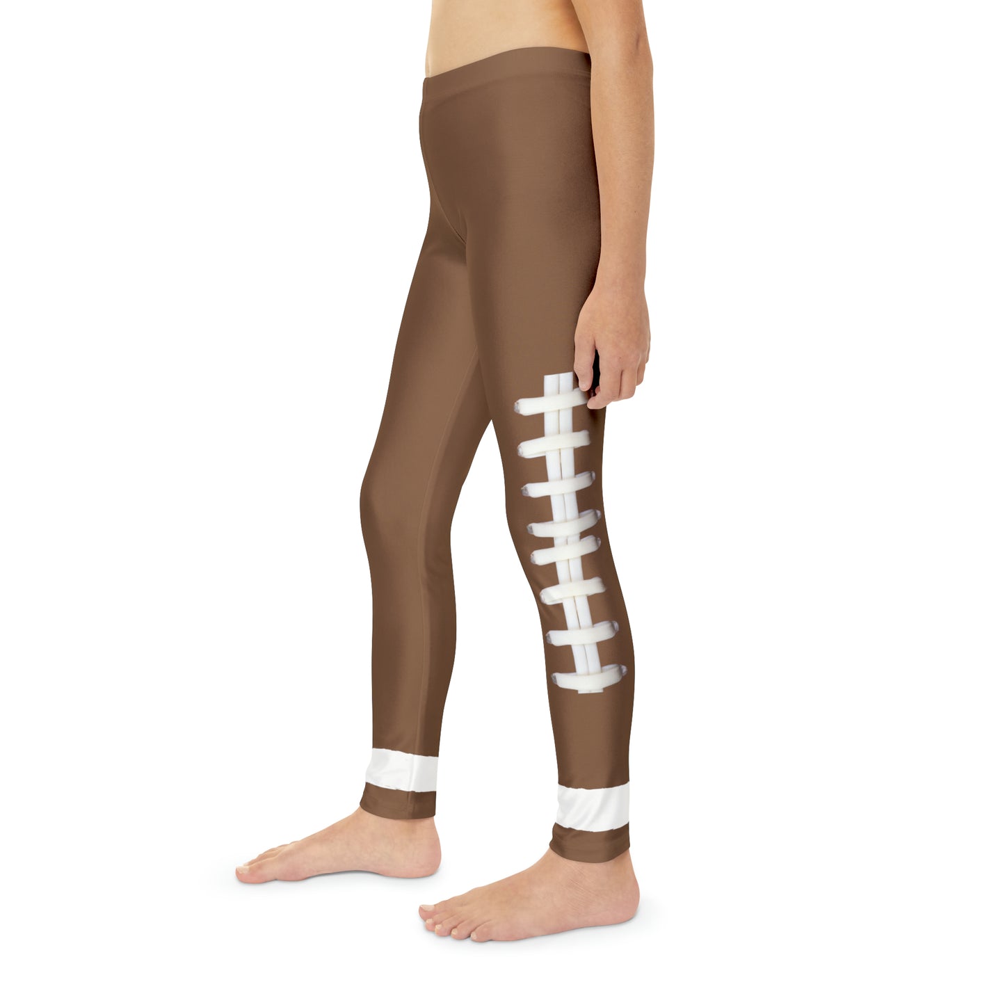 Girl's Football Themed Full-Length Leggings