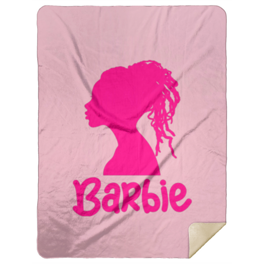 Black Barbie Premium Mink Sherpa Blanket 60x80 MSHL