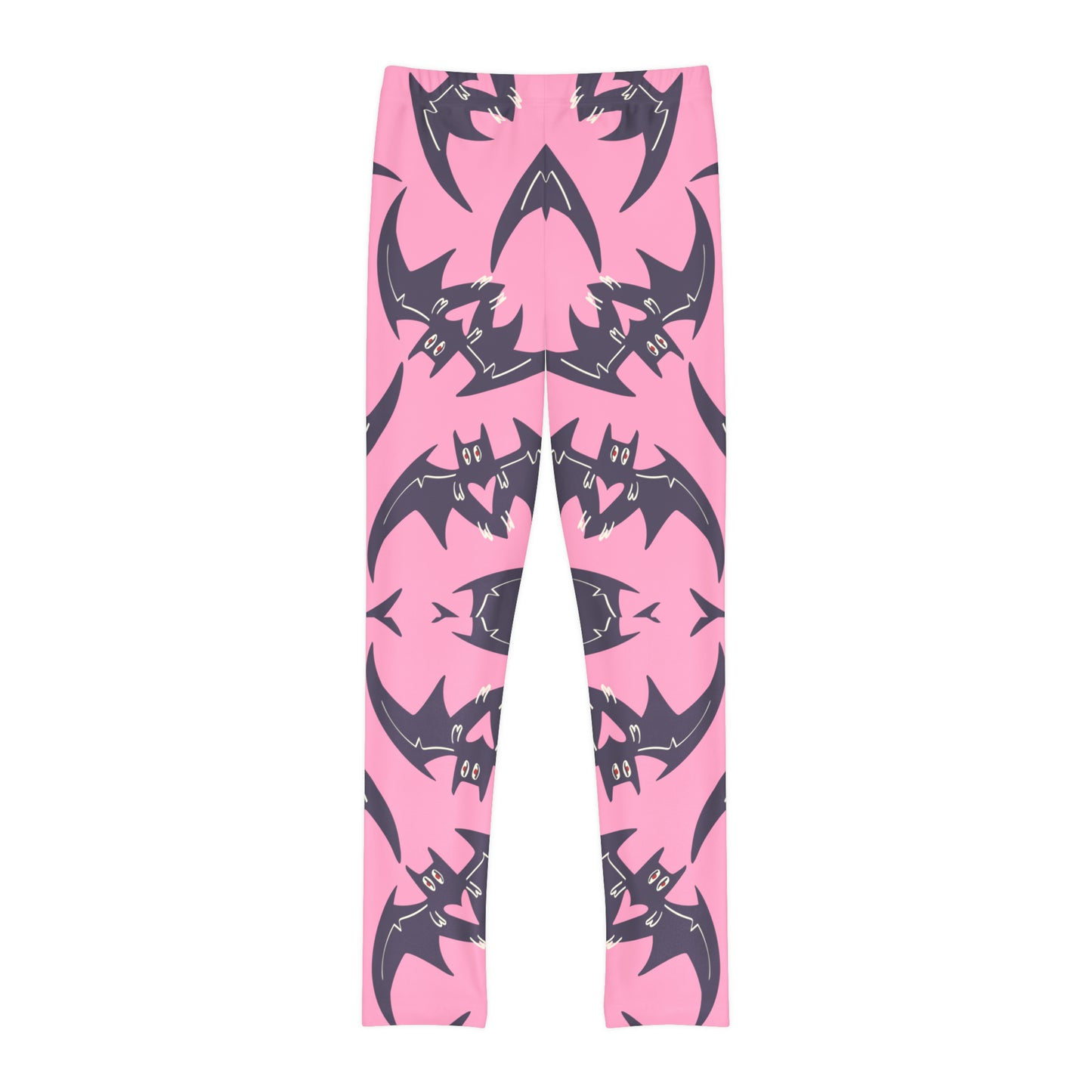Pink Bats Girls Full-Length Leggings
