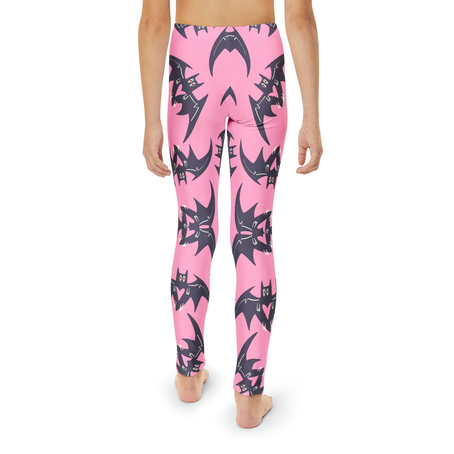 Pink Bats Girls Full-Length Leggings