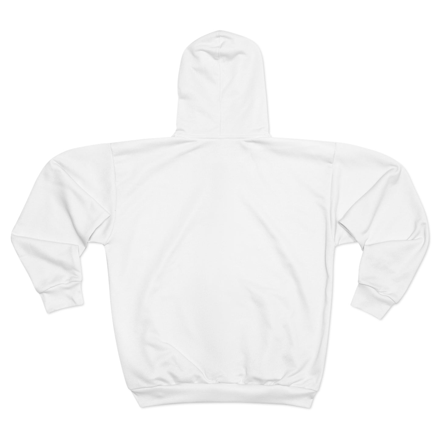 Skeleton Hands  Zip Hoodie - White