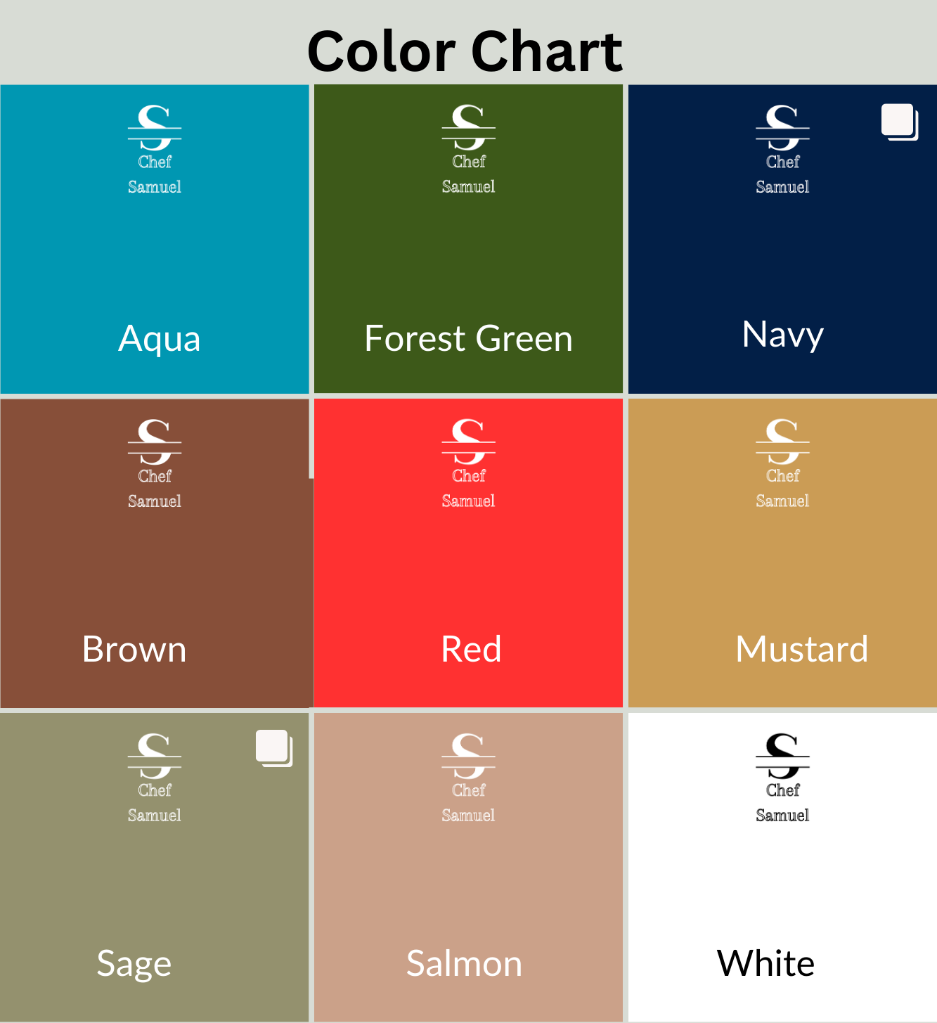 Personalized - Chef Split Initial Apron - White