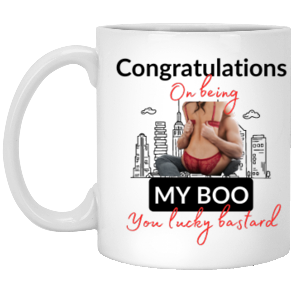 Lucky Bastard My Boo White Mug XP8434 11 oz.