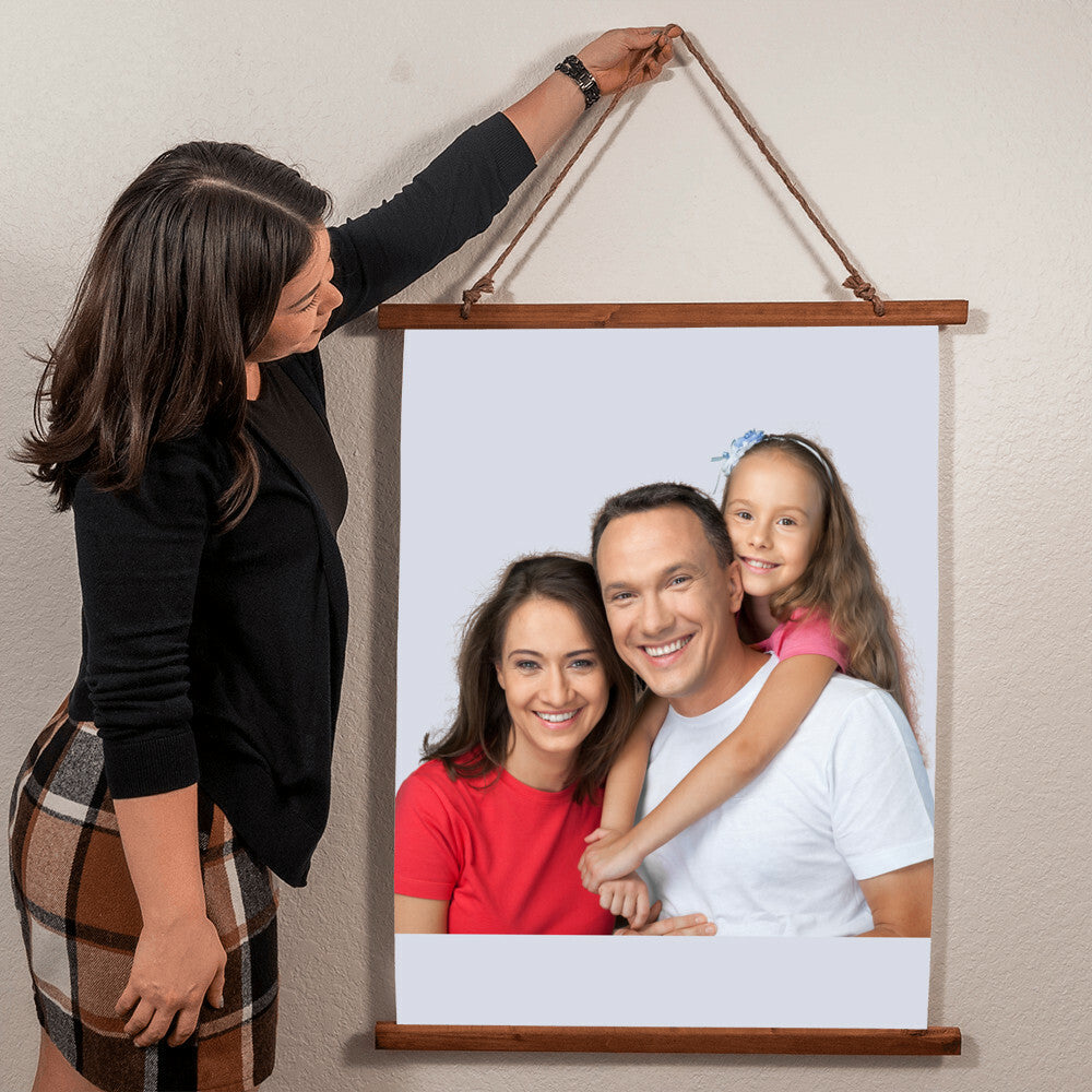 Custom Keepsake Wood Framed Family Portrait Gallery Wall Tapestry2