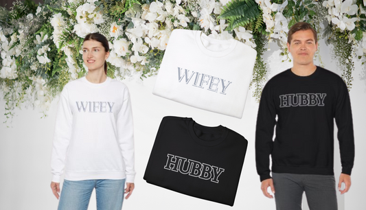 Wifey & Hubby Couples Crewneck Sweatshirt
