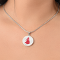 Douglass College Red Fir Tree Graphic Necklace