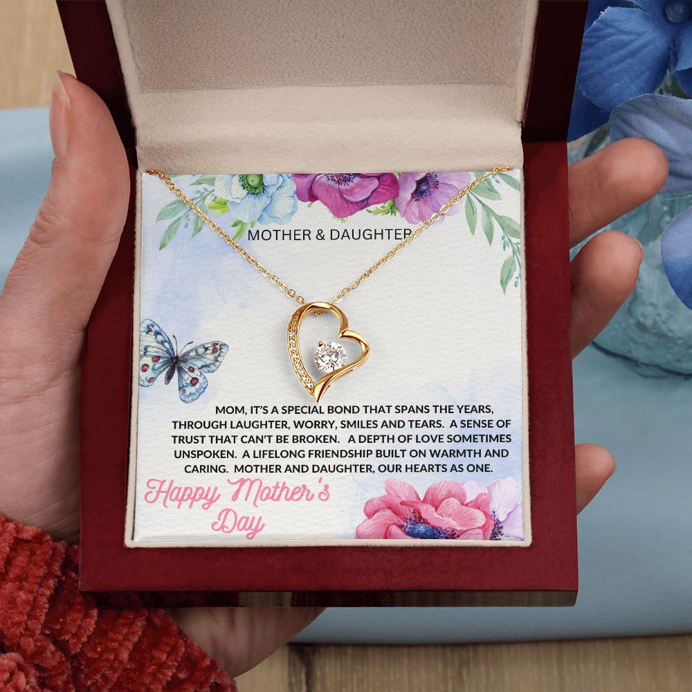 Forever Heart Mother Daughter Necklace for Mother's Day