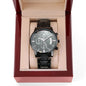 Custom Black Chronograph Watch - Engravable