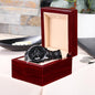 Custom Black Chronograph Watch - Engravable