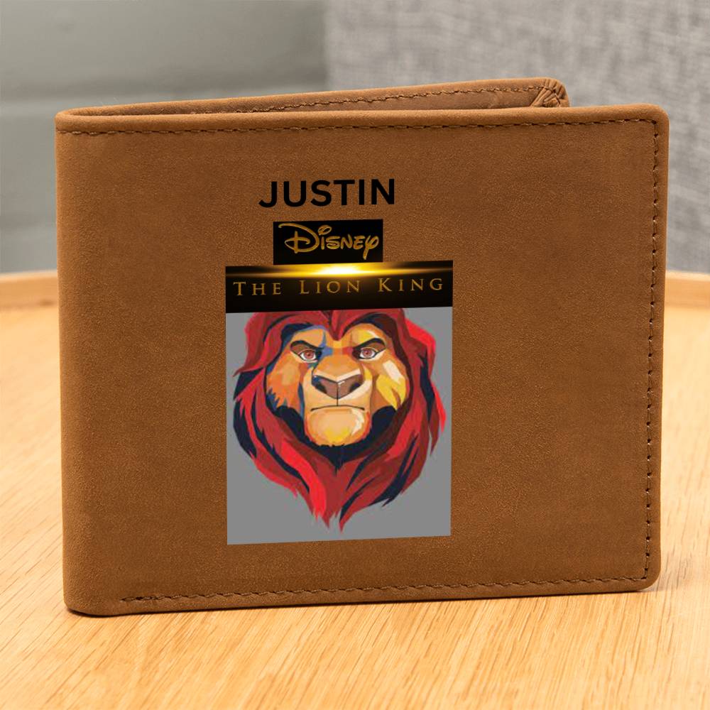 Personalized LION KING Leather Wallet - Sample