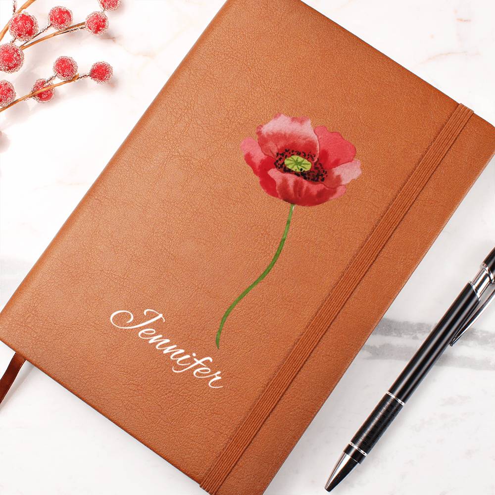 Aug - Personalized Custom Birth Month Flower Journal