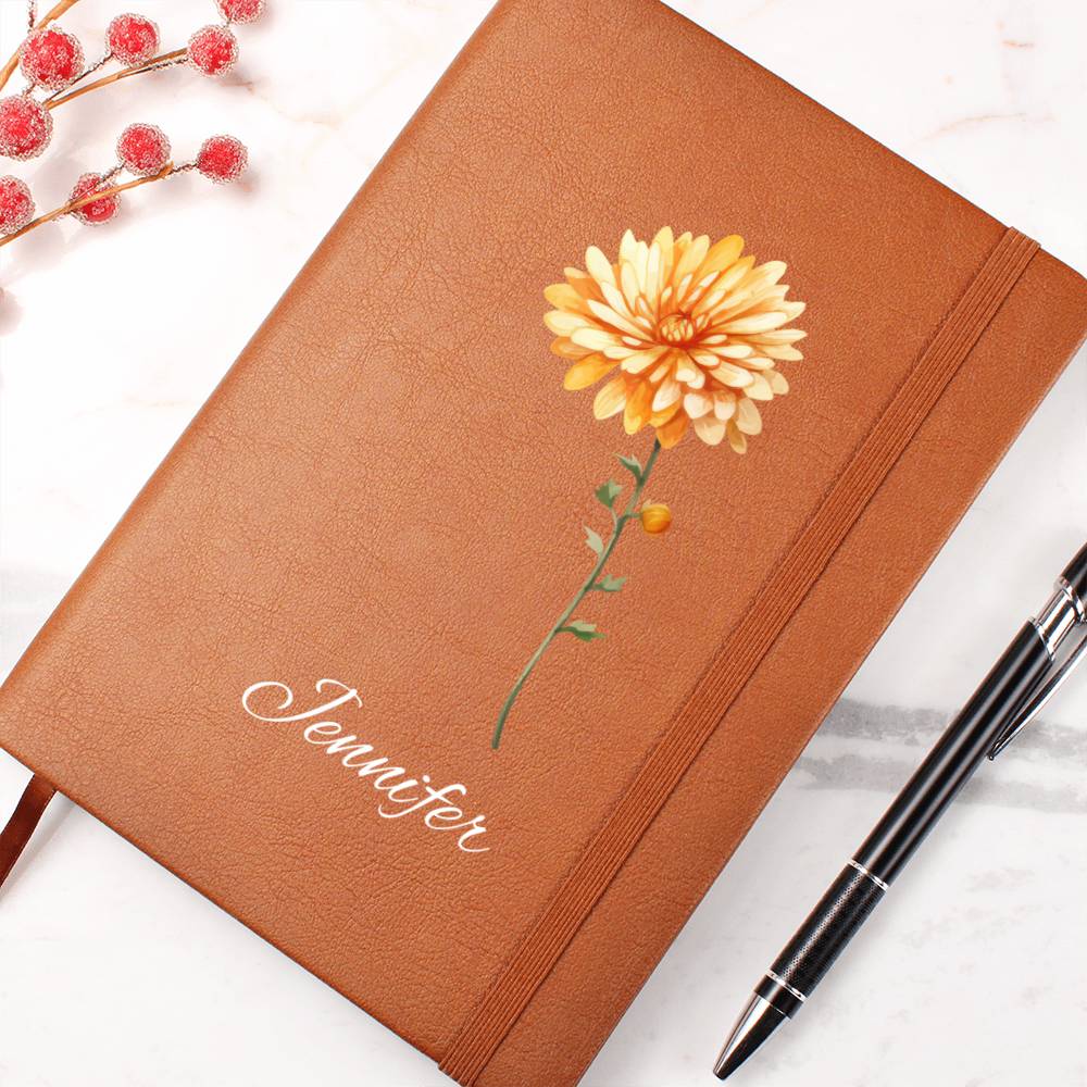 Nov - Personalized Custom Birth Month Flower Journal