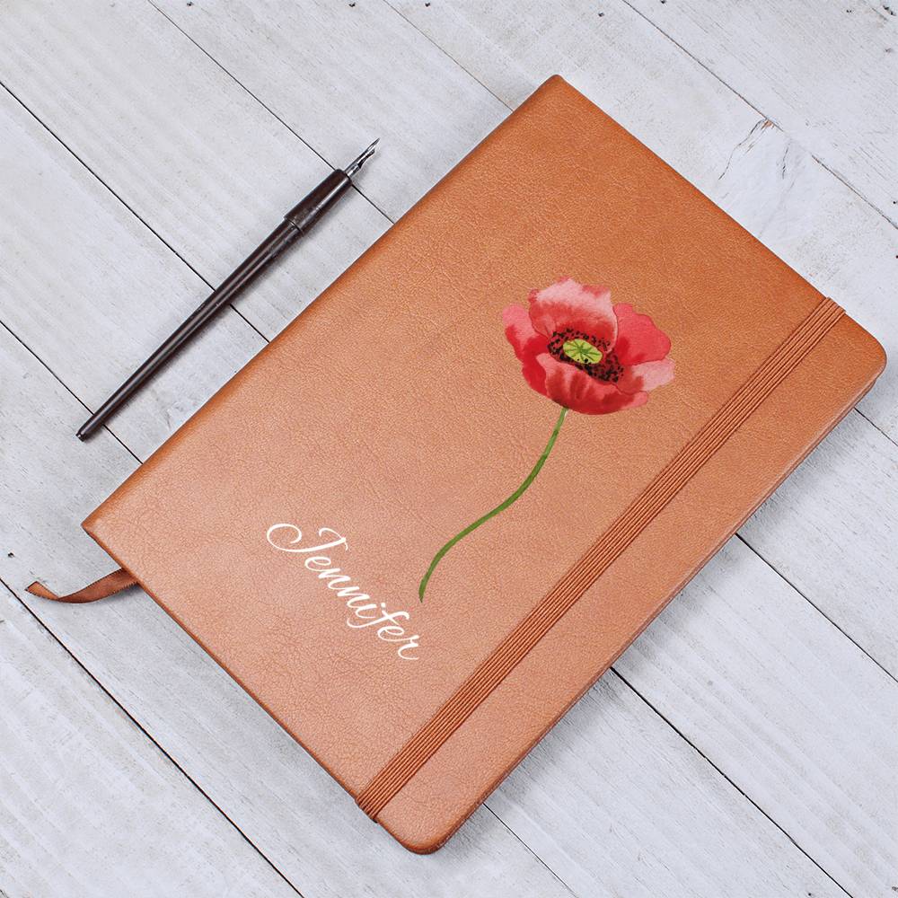 Aug - Personalized Custom Birth Month Flower Journal