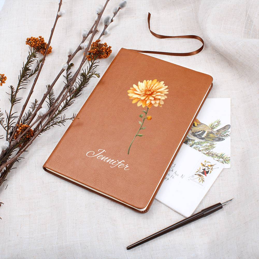 Nov - Personalized Custom Birth Month Flower Journal