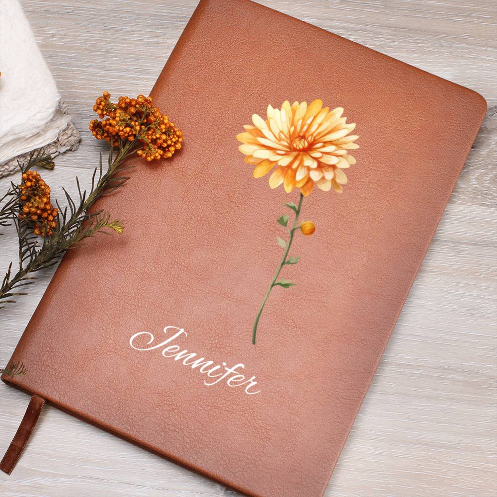 Nov - Personalized Custom Birth Month Flower Journal