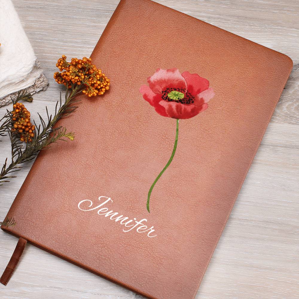 Aug - Personalized Custom Birth Month Flower Journal