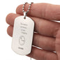 Personalized The Moment You Became My Dad - Engraved Dog Tag Necklace