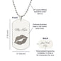Personalized Engraved Dog Tag Necklace Sealed With My Kiss