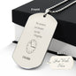 Personalized The Moment You Became My Dad - Engraved Dog Tag Necklace