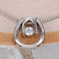 Kick Ass Mom Horseshoe - White gold Pendant