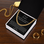 Promise Necklace Black Card - Cuban Links Chain Necklace