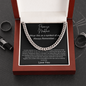 Promise Necklace Black Card - Cuban Links Chain Necklace