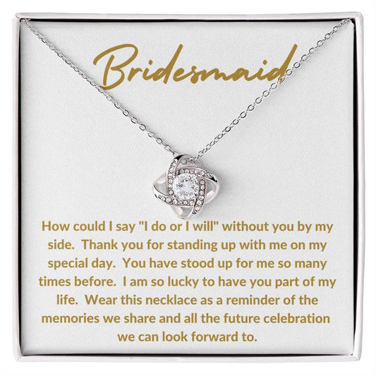 Bridesmaid Love Knot Necklace