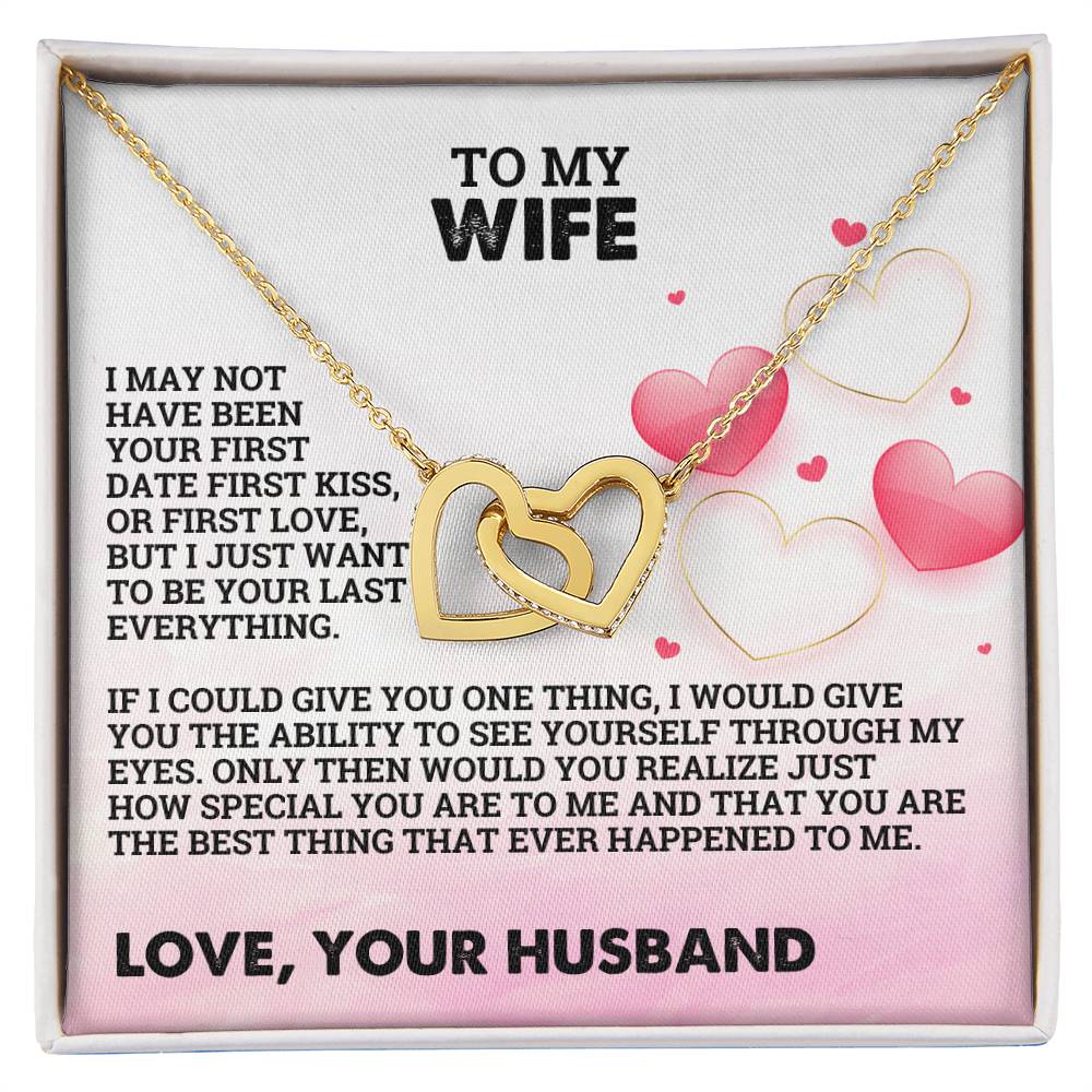 Valentine Interlocking Hearts For My Wife - Love, Your Husband