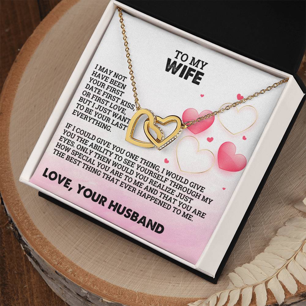Valentine Interlocking Hearts For My Wife - Love, Your Husband