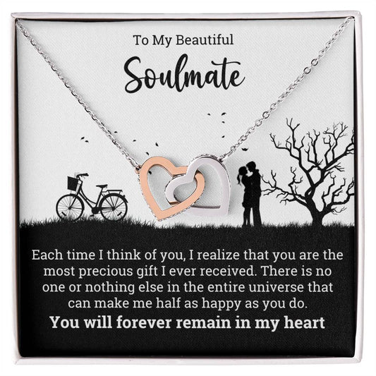 Interlocking Hearts Necklace For Soulmate - Forever Remain in My Heart