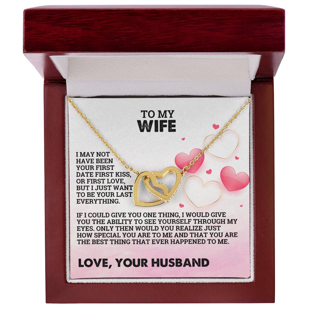Valentine Interlocking Hearts For My Wife - Love, Your Husband