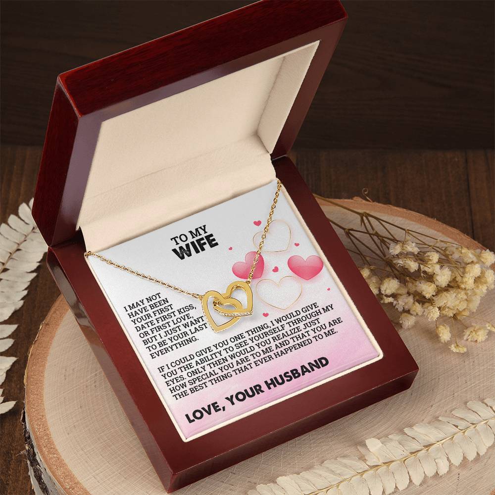 Valentine Interlocking Hearts For My Wife - Love, Your Husband