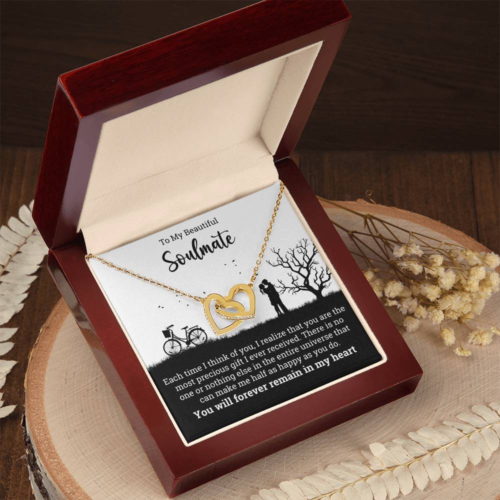 Interlocking Hearts Necklace For Soulmate - Forever Remain in My Heart