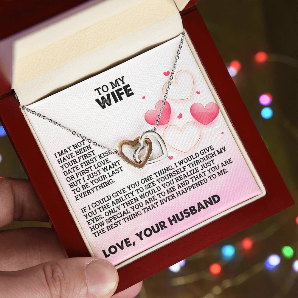 Valentine Interlocking Hearts For My Wife - Love, Your Husband