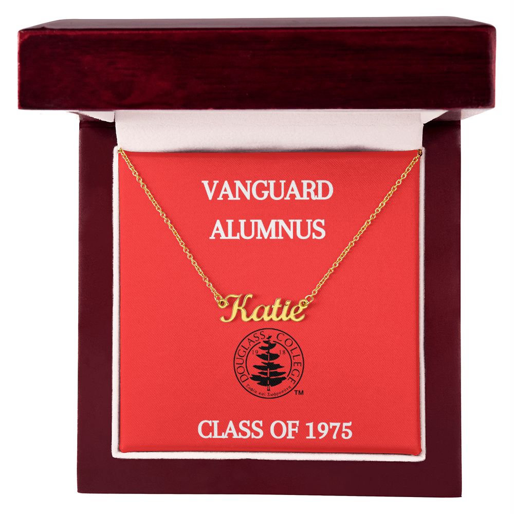 Douglass College Vanguard Class Alumnus Name Necklace - Class of 1975