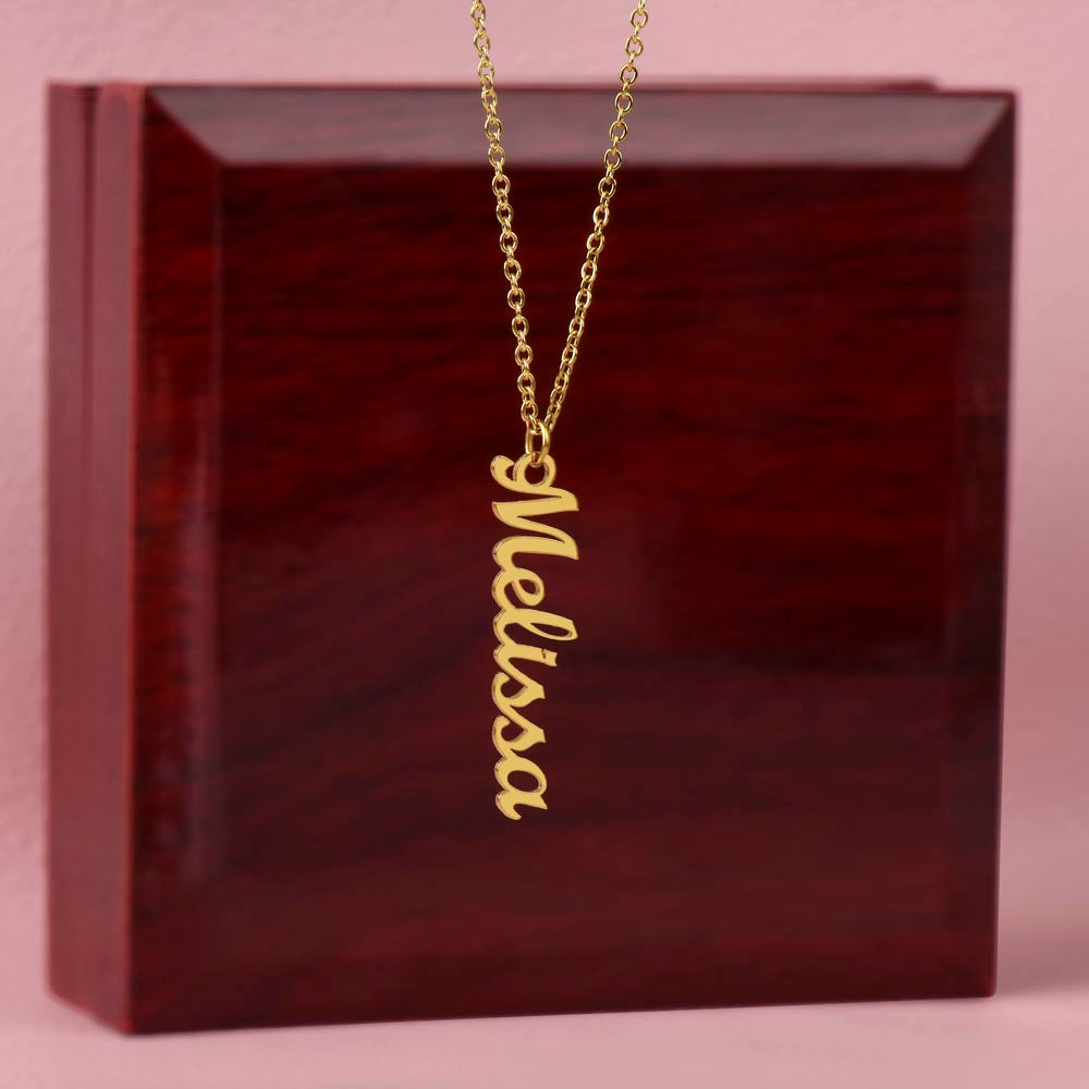 Vertical Initial/Name Necklace